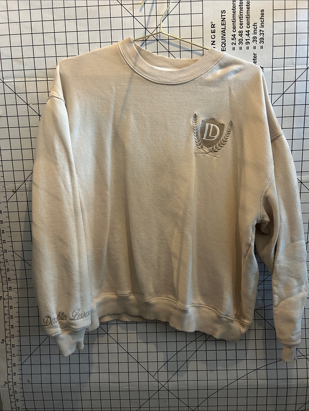 Daughter Lessons Cream Logo Crewneck Sweatshirt